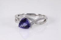 Tanzanite 1.81ct and Diamond ring