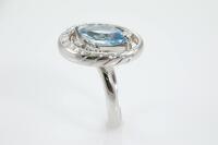 Aquamarine and Diamond Ring - 5