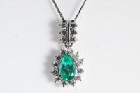 Emerald and Diamond Pendant