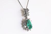 Emerald and Diamond Pendant - 4