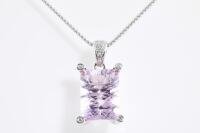 Amethyst and Diamond Pendant