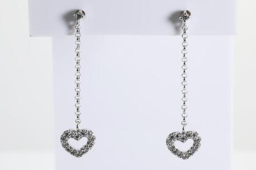 Diamond Heart Earrings