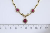 2.11ct Ruby and Diamond Necklace - 2