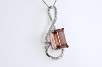 6.59ct Tourmaline and Diamond Pendant - 3