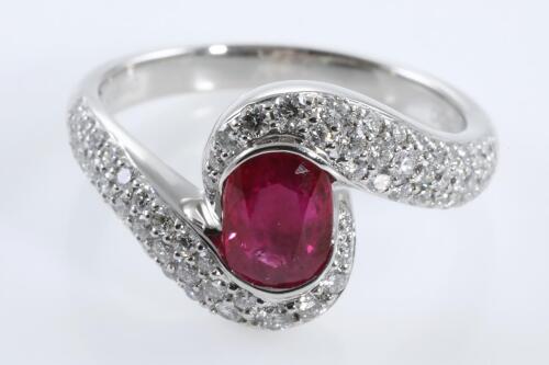 1.04ct Ruby and Diamond Ring