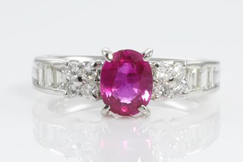 1.30ct Ruby and Diamond Ring