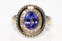 2.42ct Tanzanite and Diamond Ring