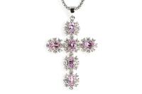 1.88ct Pink Topaz and Diamond Pendant