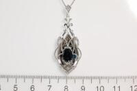 1.26ct Sapphire and Diamond Pendant - 6