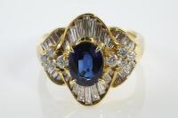 2.03ct "Cornflower Blue Sapphire and Diamond Ring