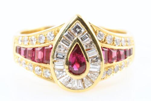 0.45ct Ruby and Diamond Ring