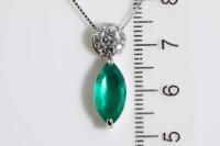 2.01ct Emerald and Diamond Pendant - 3