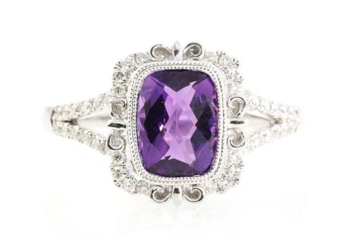 1.46ct Amethyst and Diamond Ring