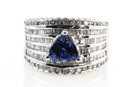 1.38ct Tanzanite and 1.17ct Diamond Ring