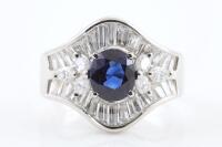 1.40ct Sapphire and Diamond Ring GIA