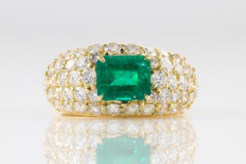 1.48ct Emerald and Diamond Ring