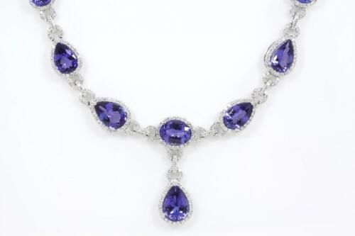 Tanzanite and Diamond Necklace 39.63cts