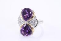 Amethyst and Diamond Ring