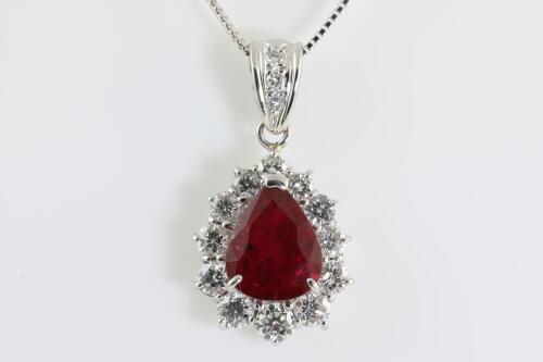 2.40ct Ruby and Diamond Pendant