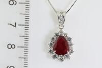 2.40ct Ruby and Diamond Pendant - 3