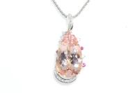 14.70ct Morganite and Diamond Pendant