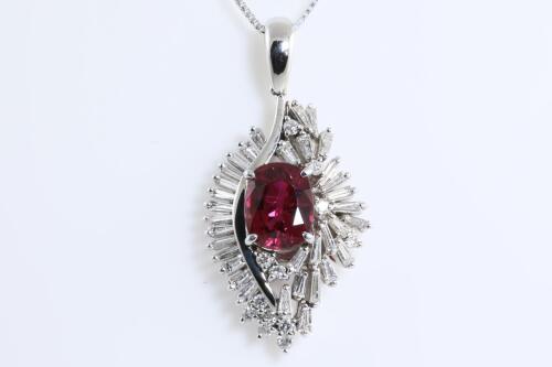 2.01ct Ruby and Diamond Pendant