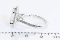 4.08ct Princess Cut Diamond Halo Ring GIA I SI2 - 4