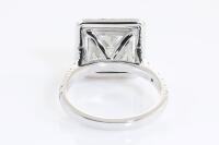 4.08ct Princess Cut Diamond Halo Ring GIA I SI2 - 5