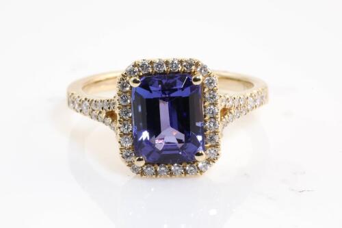 2.99ct Tanzanite and Diamond Ring