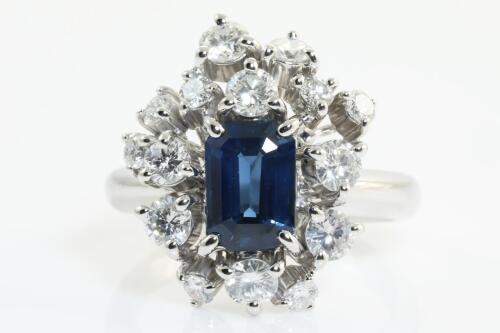 1.88ct Ceylon Sapphire and Diamond Ring