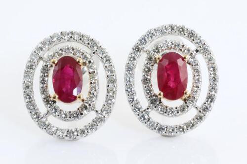 0.38ct Ruby and Diamond Earrings