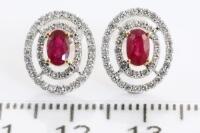 0.38ct Ruby and Diamond Earrings - 2