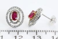 0.38ct Ruby and Diamond Earrings - 3