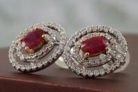 0.38ct Ruby and Diamond Earrings - 4