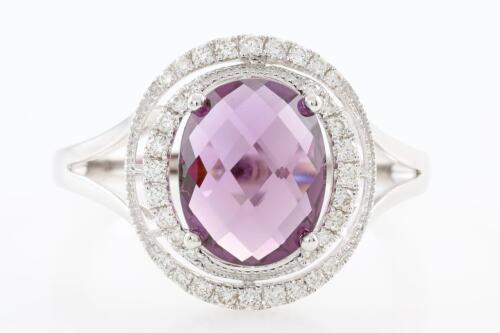 2.74ct Amethyst and Diamond Ring