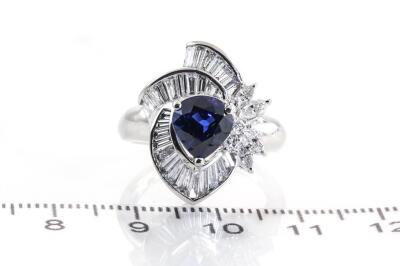 2.21ct Sapphire and Diamond Ring GIA - 2
