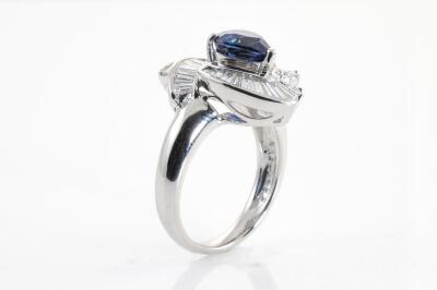 2.21ct Sapphire and Diamond Ring GIA - 5