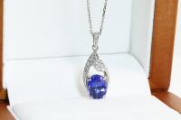 2.96ct Tanzanite and Diamond Pendant - 7