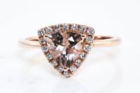 1.15ct Morganite and Diamond Ring