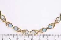 Topaz and Diamond Necklace - 2