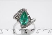 2.17ct Emerald and Diamond Ring - 3