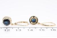 3.01ct Sapphire and Diamond Earrings - 2
