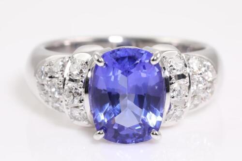 2.66ct Tanzanite and Diamond Ring